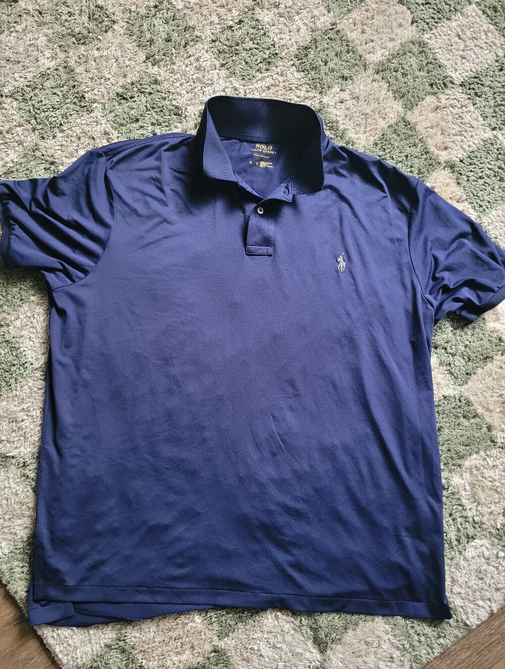 Polo by Ralph Lauren Men’s Dark Blue Polo Shirt with Pony Logo